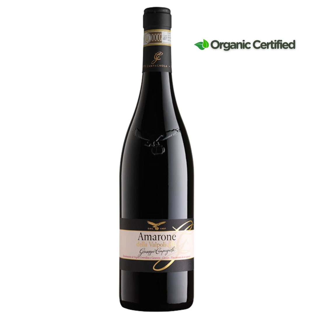 Amarone Della Valpolicella Organic Red Wine, Verona Italy - Grape & Bean