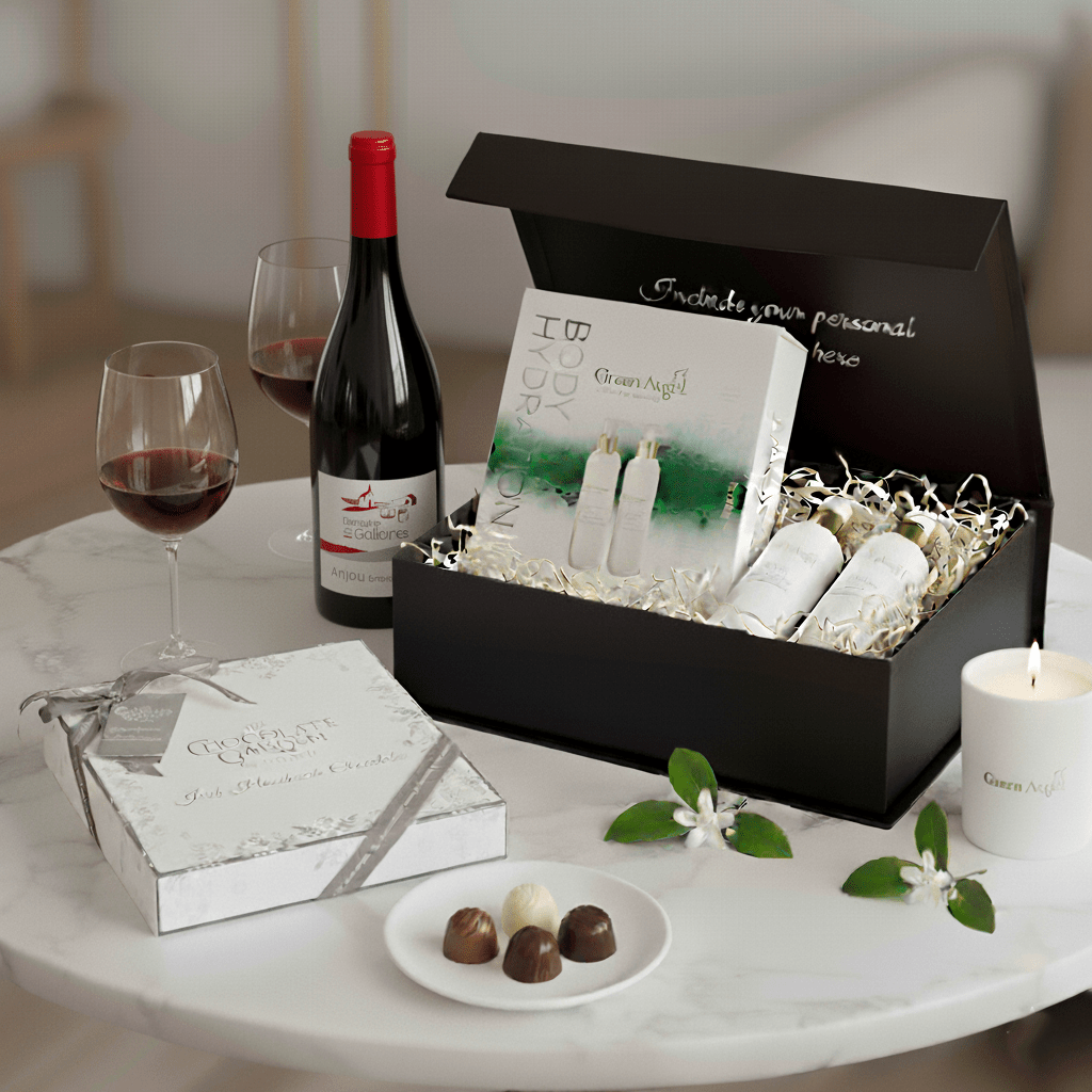 Body & Soul Pamper Hamper with Red Wine - Grape & Bean