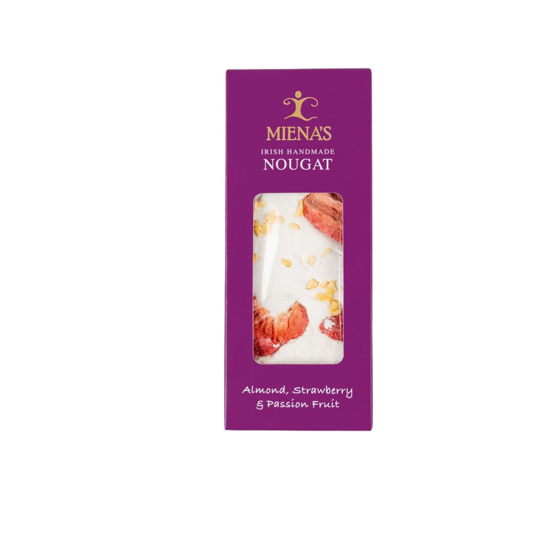 Miena's Irish Handmade Nougat Almond, Strawberry & Passion Fruit 100g - Grape & Bean