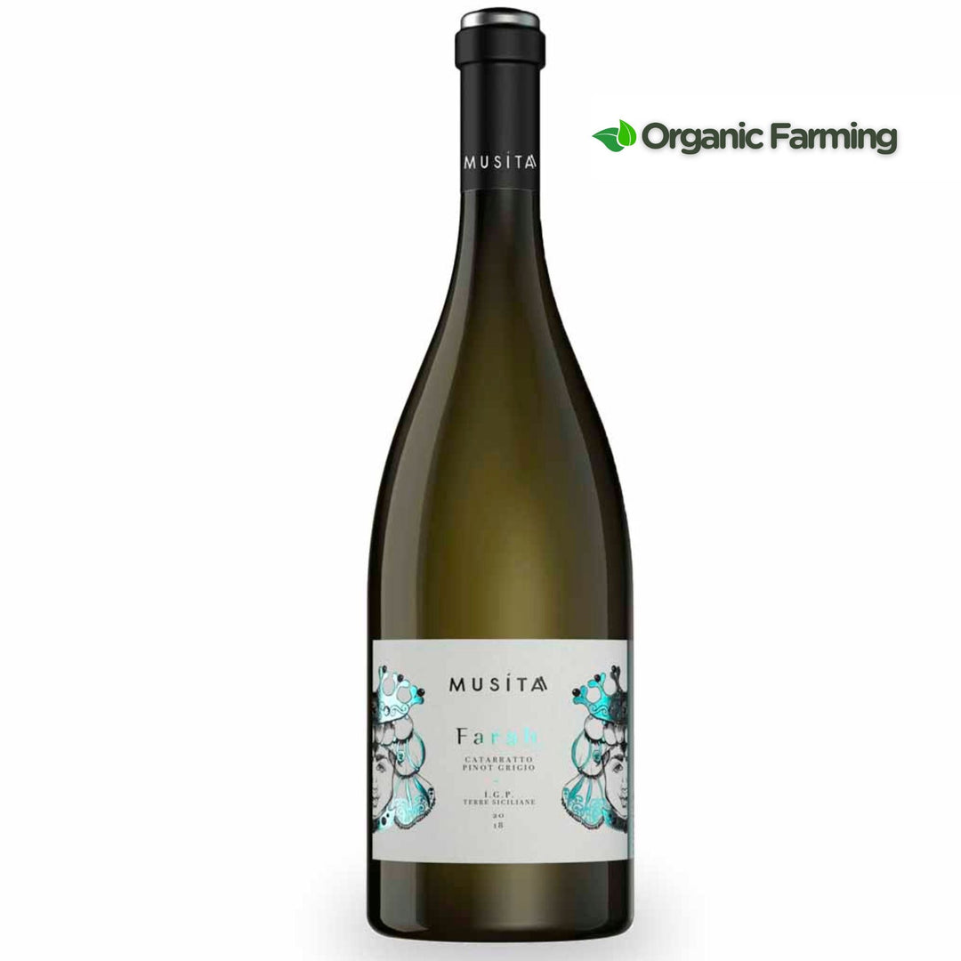 Musita Farah Catarratto Pinot Grigio, Sicily, Italy. - Grape & Bean
