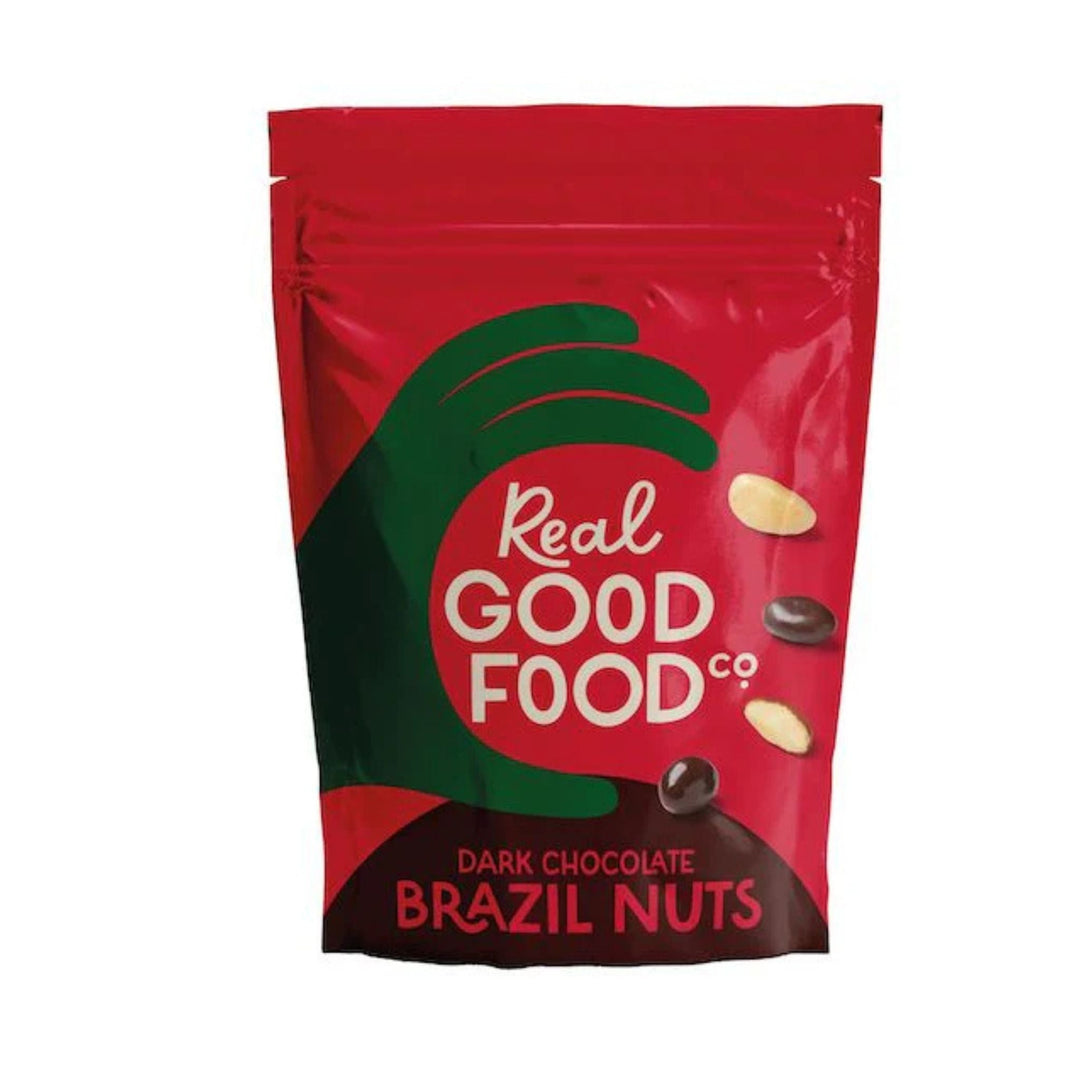 Real Good Food Co Milk Chocolate Brazil Nuts 150g - Grape & Bean