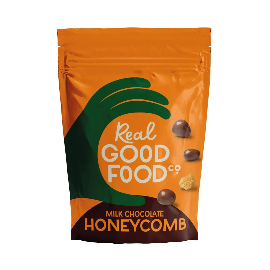 Real Good Food Co Milk Chocolate Honeycomb 150g - Grape & Bean