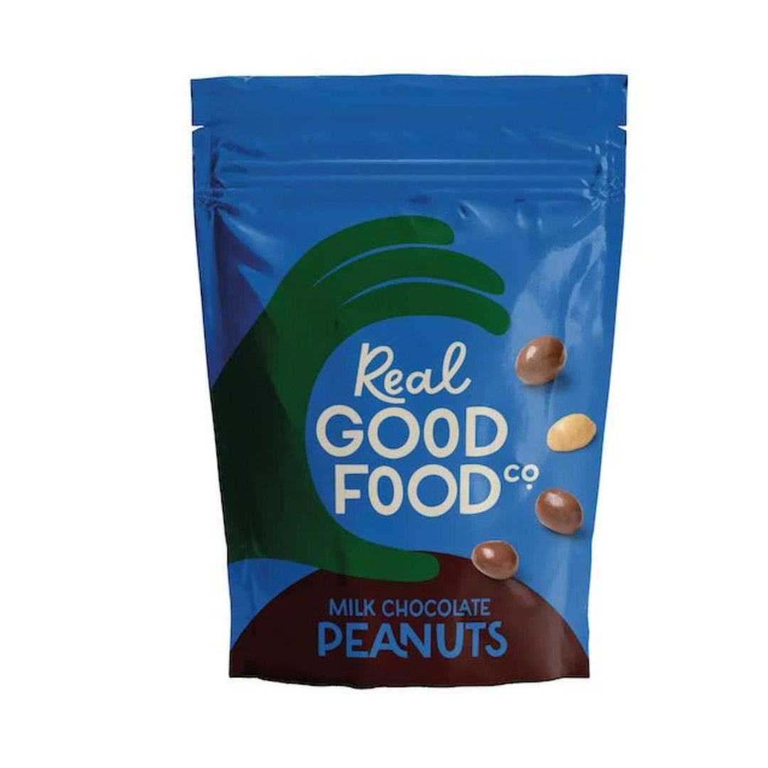 Real Good Food Milk Chocolate Peanuts 150g - Grape & Bean
