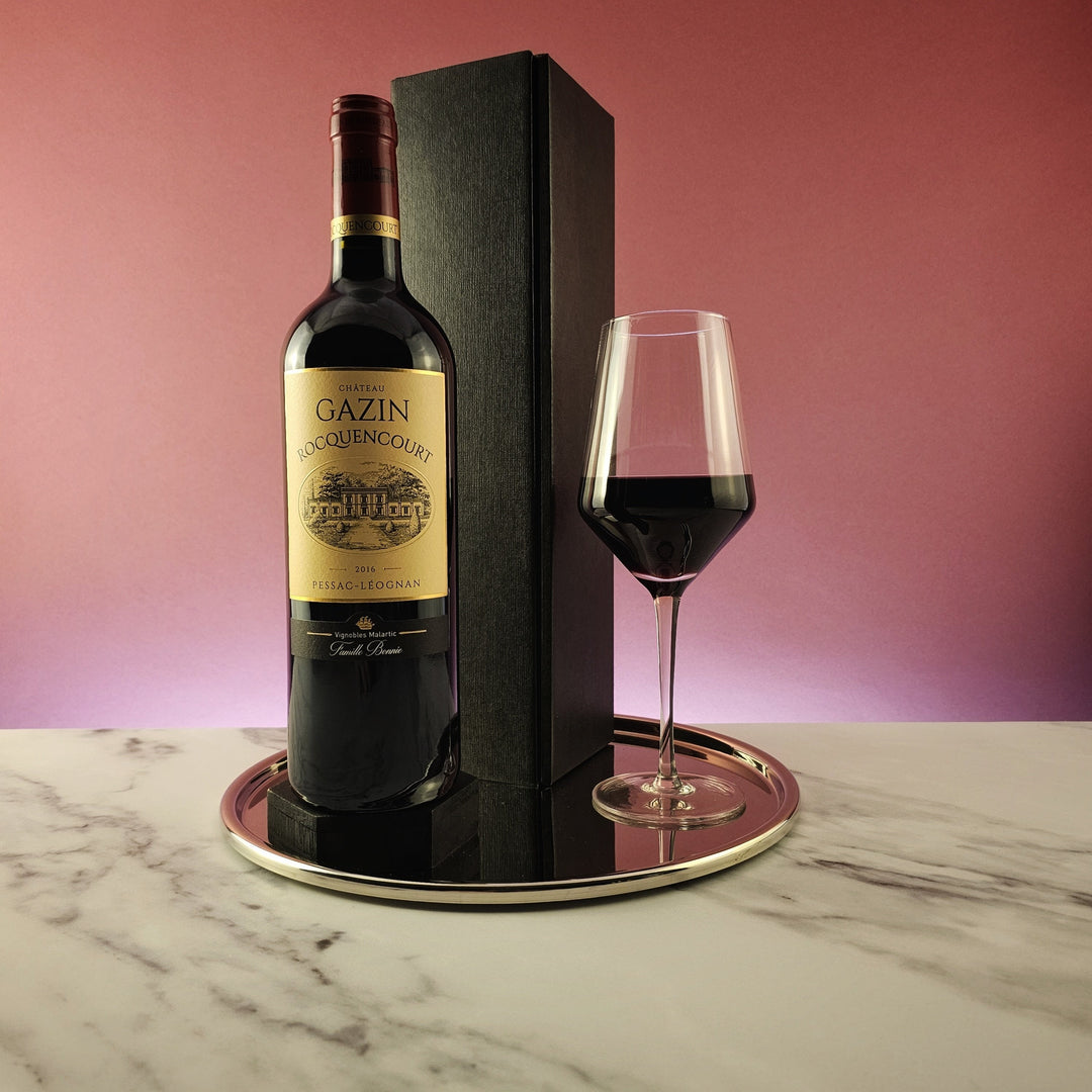 Chateau Gazin Rocquencourt Pessac Leognan Bordeaux Wine Gift Pack - Grape & Bean