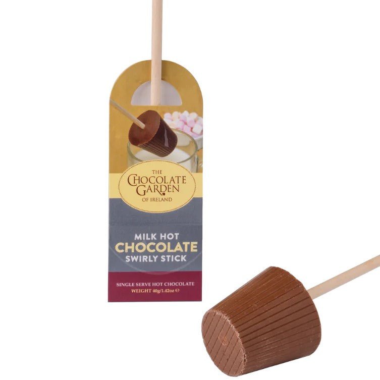 Chocolate Garden of Ireland Hot Chocolate Swirly Stick 40g - Grape & Bean
