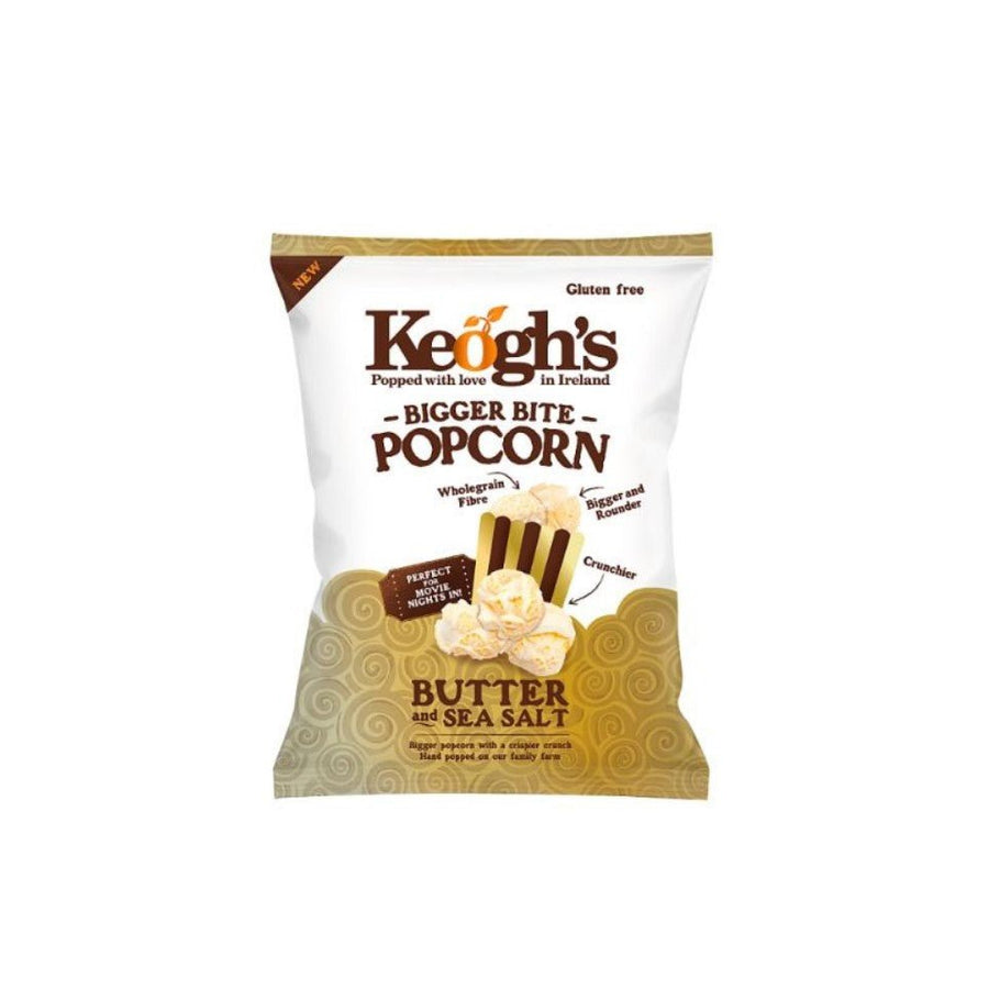 Keoghs Butter and Sea Salt Popcorn 70g - Grape & Bean