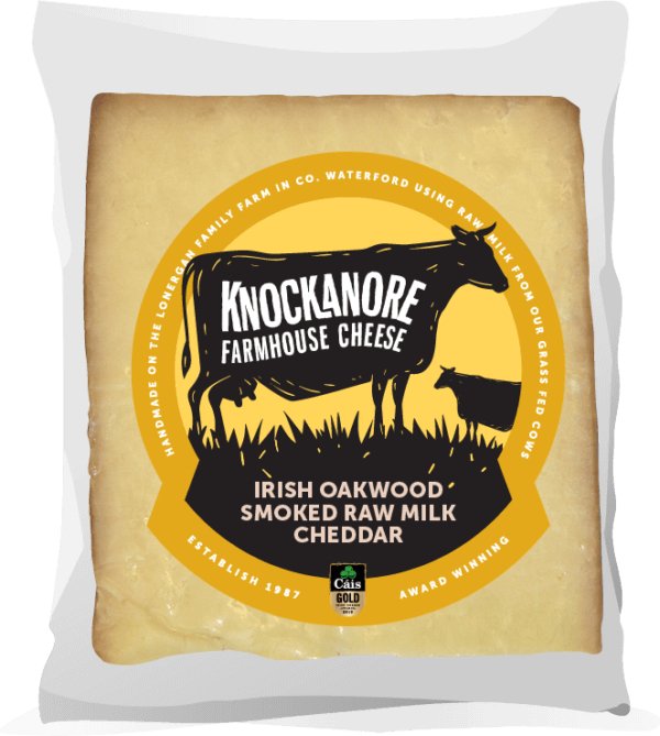 Knockanore Irish Smoked Cheddar 150g - Grape & Bean