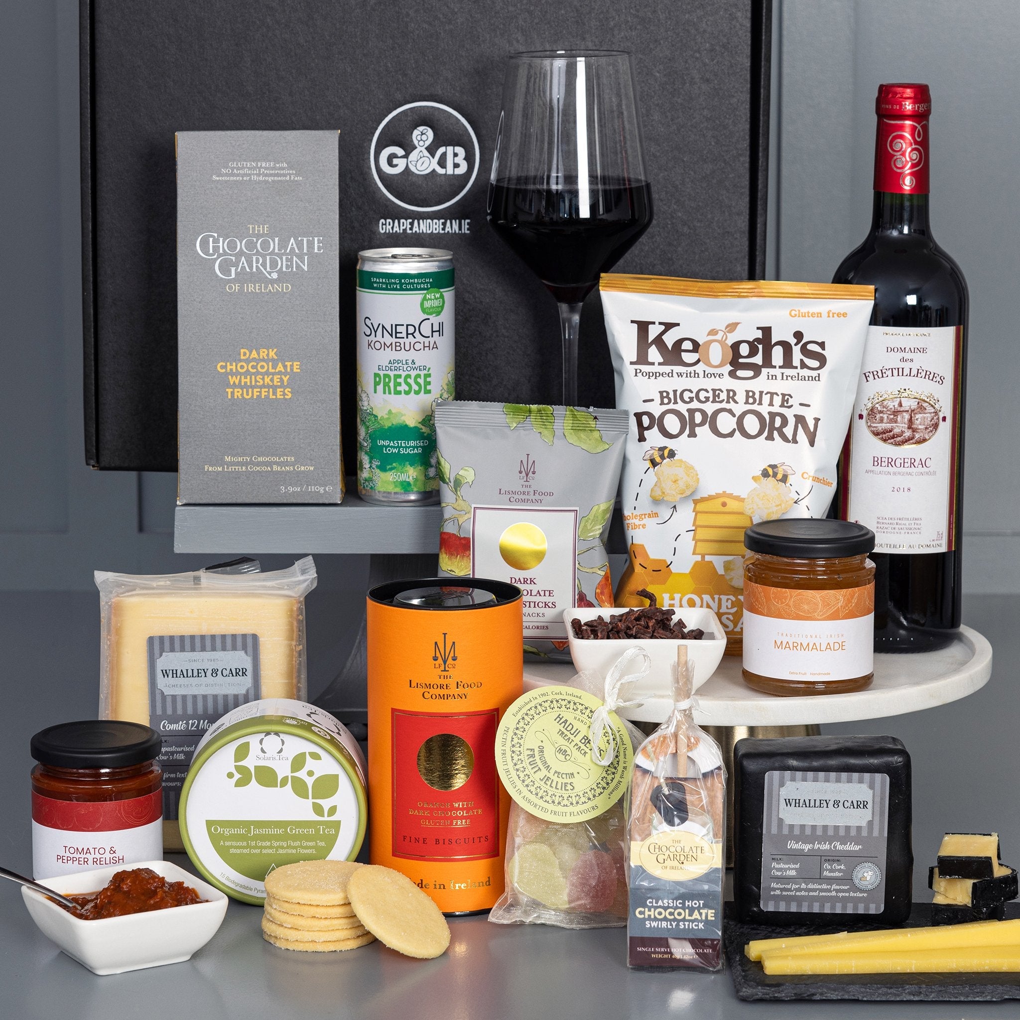 Luxury Gluten Free Irish Hamper with Organic Red Wine Grape & Bean