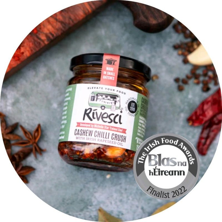 Rivesci Cashew Chilli Crunch 180g - Grape & Bean