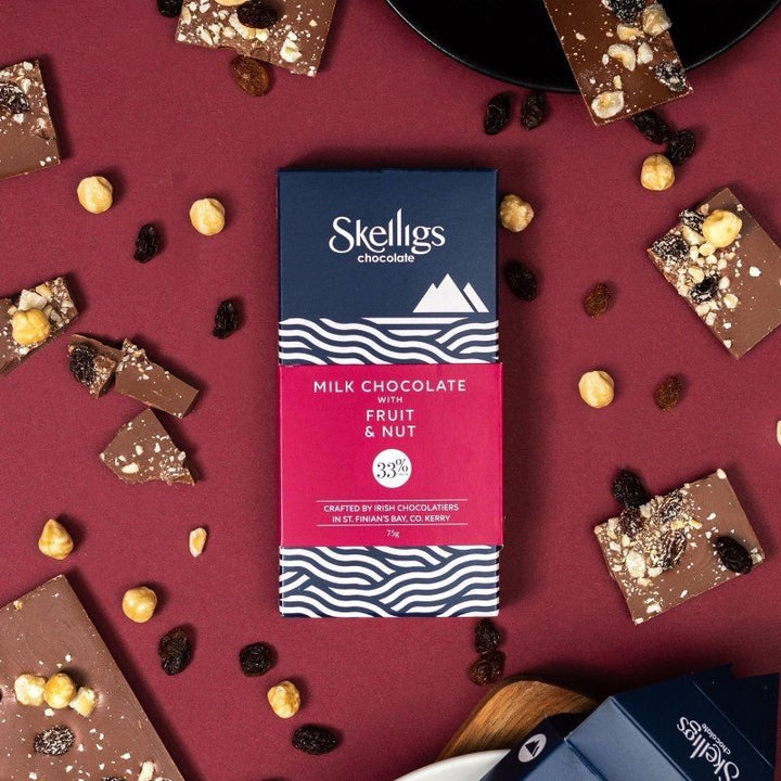 Skelligs Milk Chocolate Fruit & Nut Bar 75g - Grape & Bean
