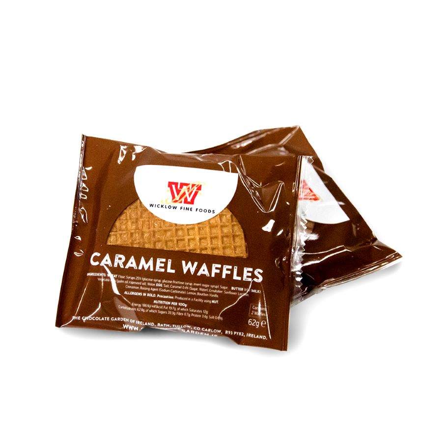 Wicklow Fine Foods Caramel Waffles Snack Pack 62g