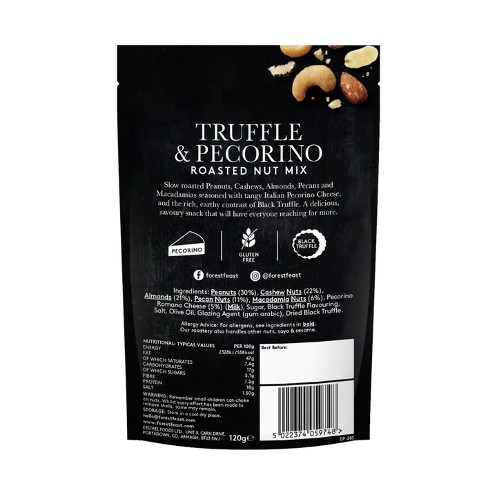 Forest Feast Truffle &amp; Pecorino Nut Mix bag Back