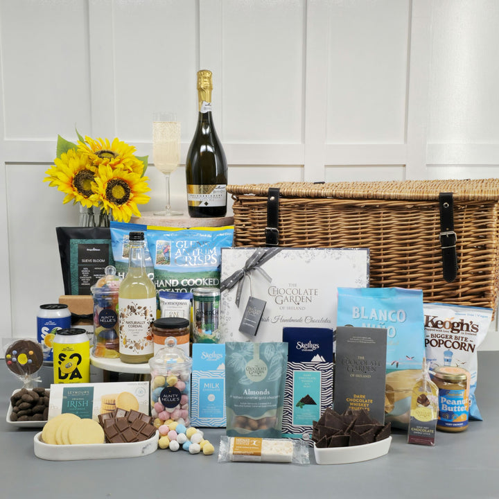 Hamper Basket of Irish Sweet Treats - choose your beverage