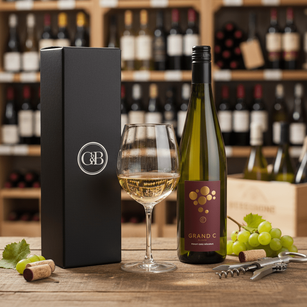 Alsace Pinot Gris White Wine Gift - Grape & Bean