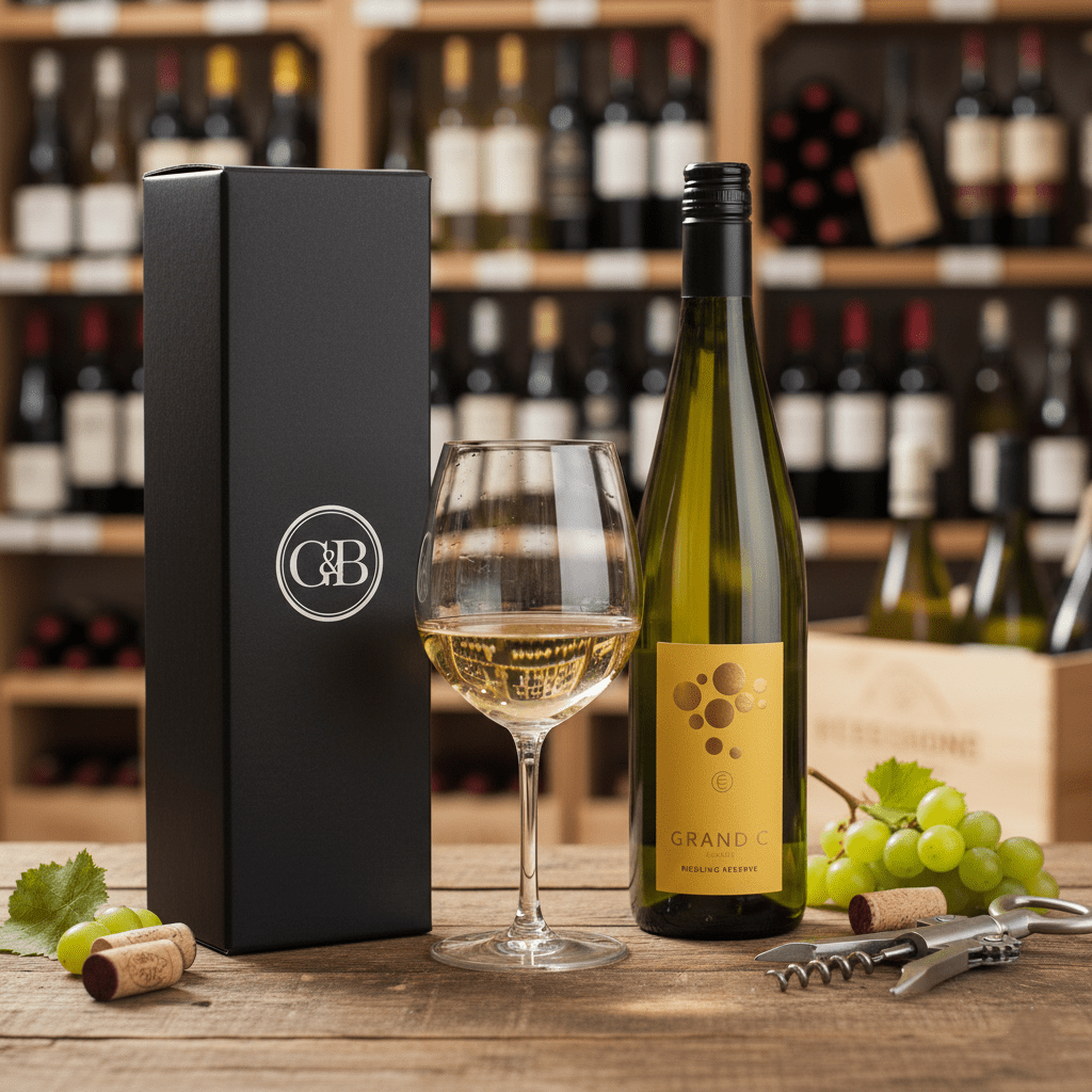 Alsace Riesling White Wine Gift - Grape & Bean