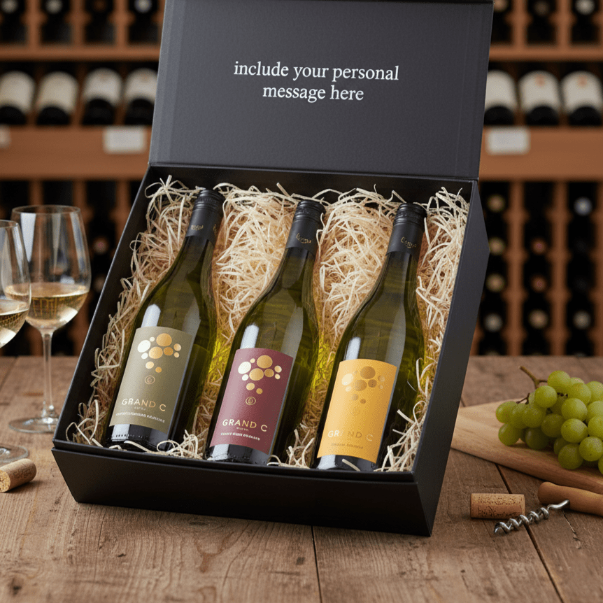 Amazing Alsace White Wine Gift Box - Grape & Bean