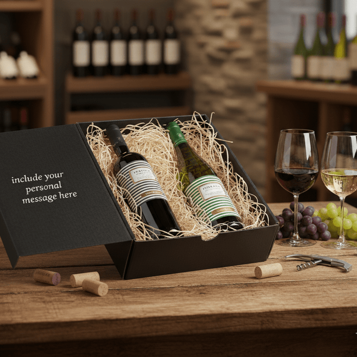 Argentinian Organic Malbec & Chardonnay Wine Gift - 2 bottles - Grape & Bean