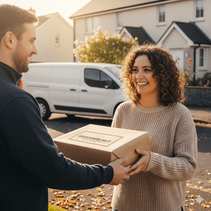 Artisan Irish Food Hamper with White Wine - Vegan Friendly - Grape & Bean