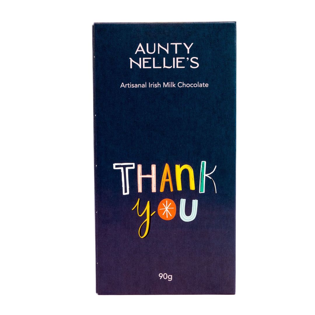 Aunty Nellie's Milk Chocolate Thank You Bar 90g - Grape & Bean