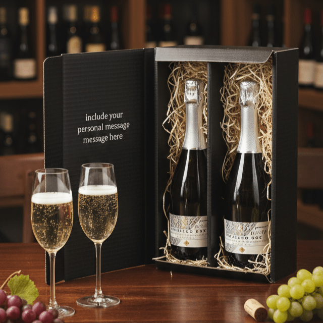 Award Winning Prosecco Spumante Twin Pack - Grape & Bean