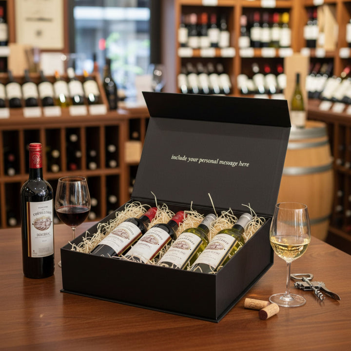 Bergerac's Best Organic Wine 4 Bottle Gift Box - Grape & Bean