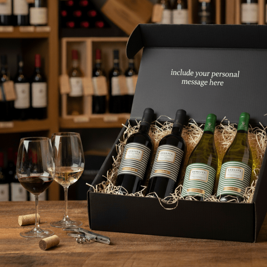Best Selling Argentinian 4 Bottle Gift Box - Grape & Bean