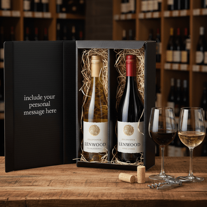 Best Selling Californian Wine Twin Gift Box - Grape & Bean