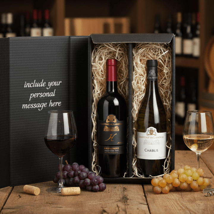 Burgundy Pinot Noir and Chablis Gift Box - Grape & Bean