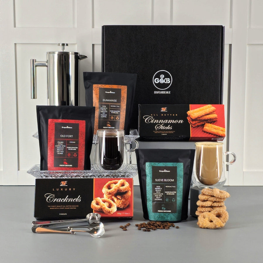 Cafetiere & Coffee Gift Set - choose your coffee - Grape & Bean