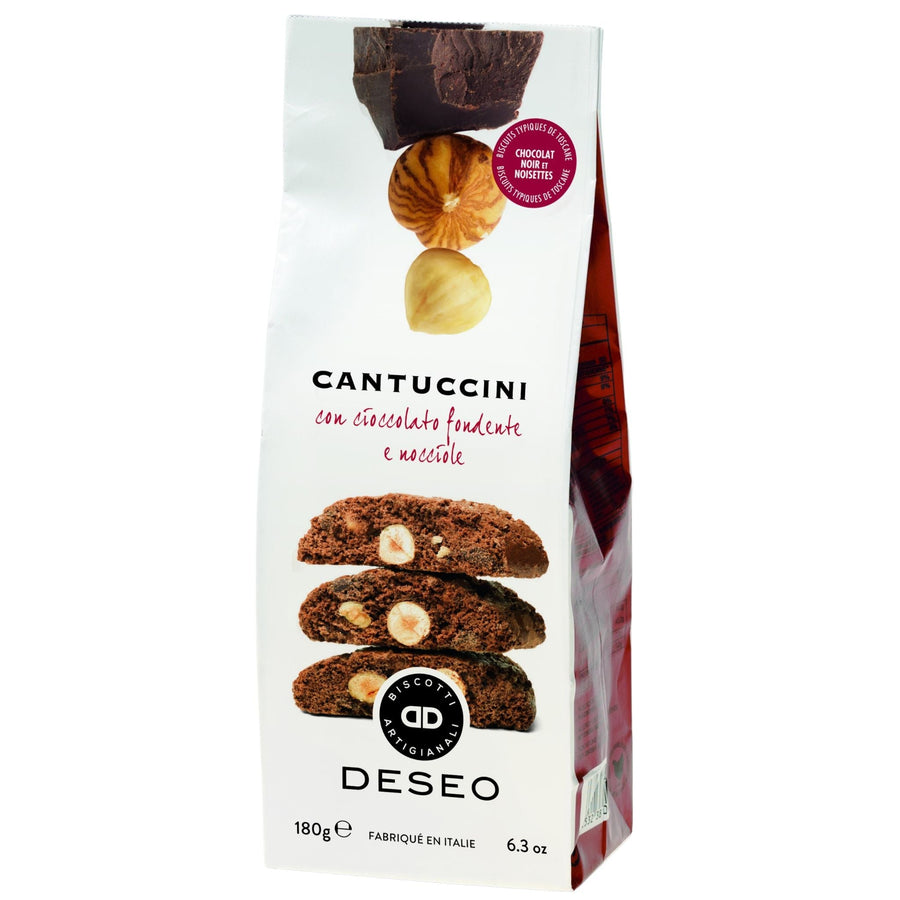 Cantuccini Dark Chocolate Biscuits with Hazelnuts - Grape & Bean