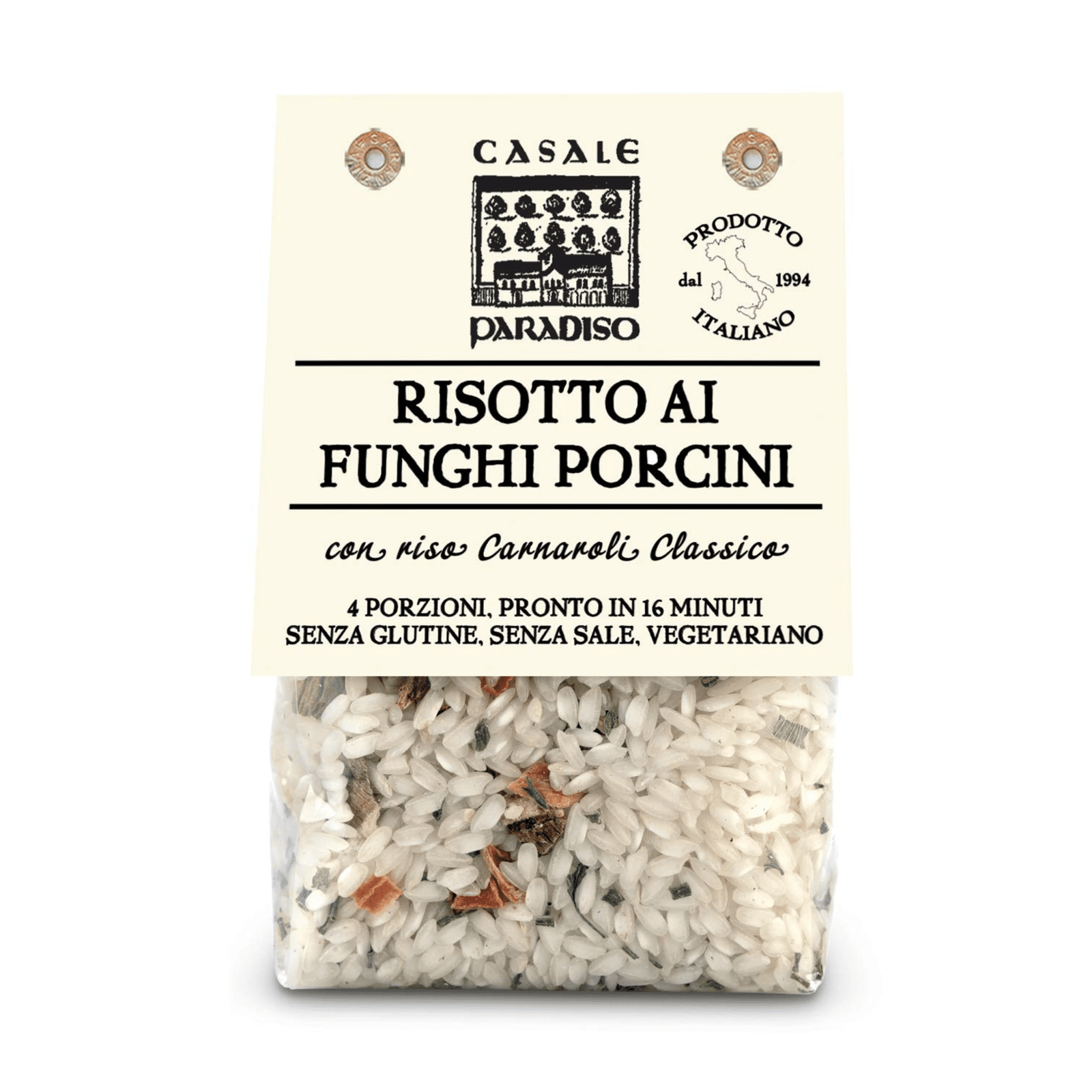 Casale Paradiso Mushroom Risotto with Carnaroli Rice 300g - Grape & Bean