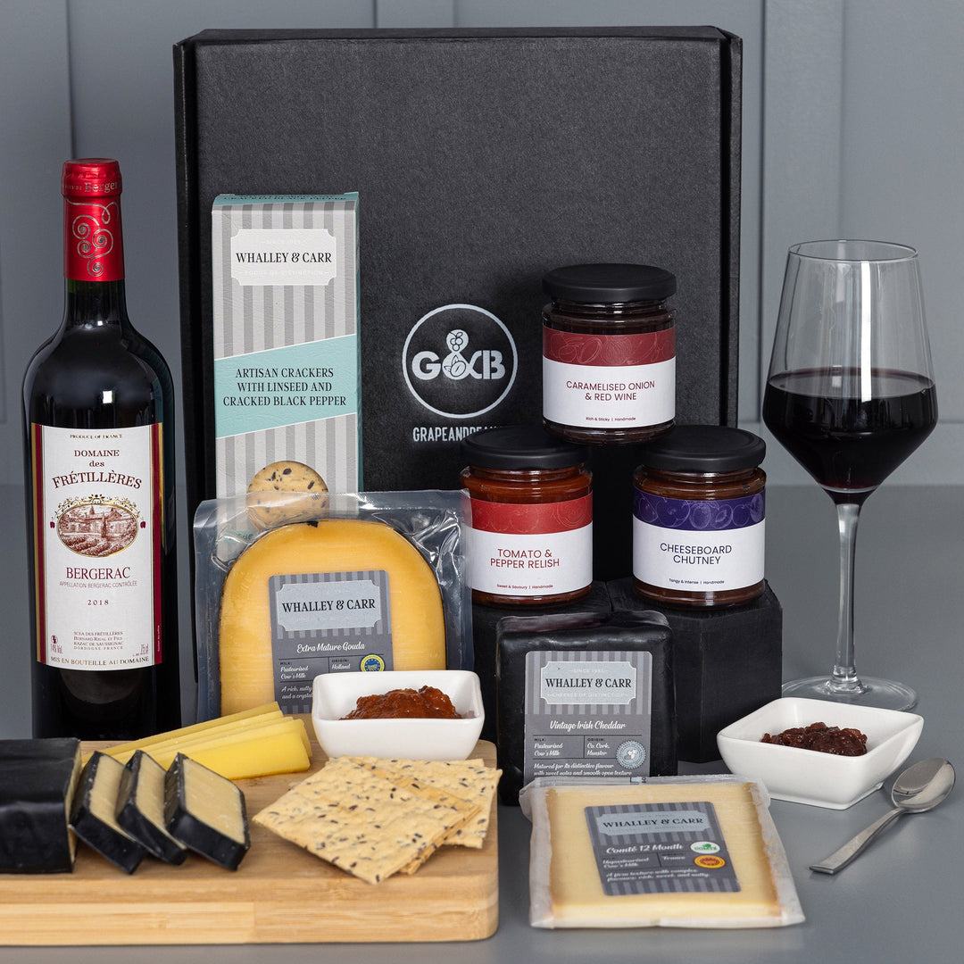 Cheese, Chutney & Crackers, with organic wine options - Grape & Bean