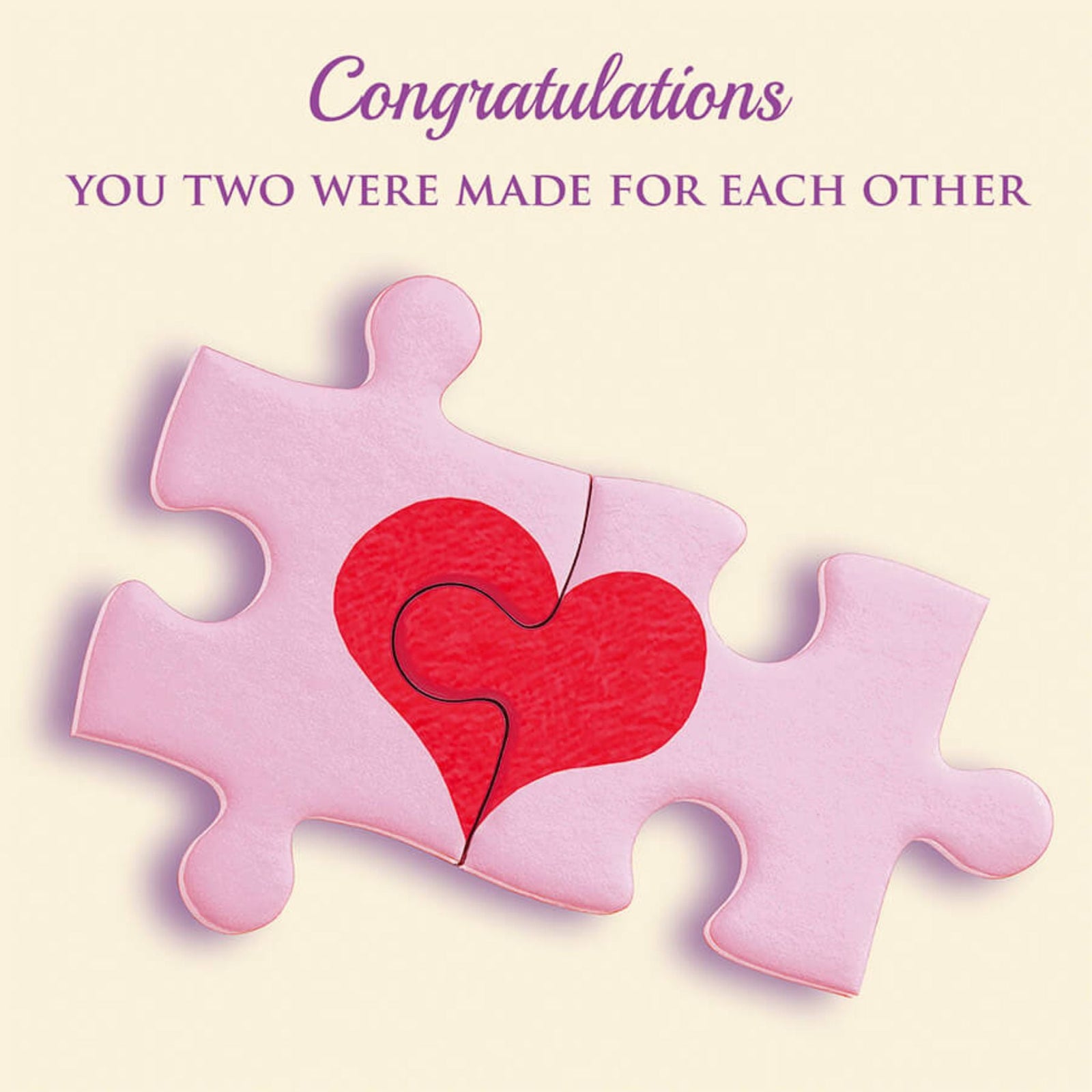 Congratulations - You two were made for each other - Grape & Bean