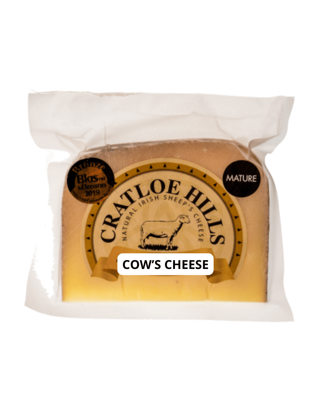 Cratloe Hills Mature Cows Cheese 125g - Grape &amp; Bean