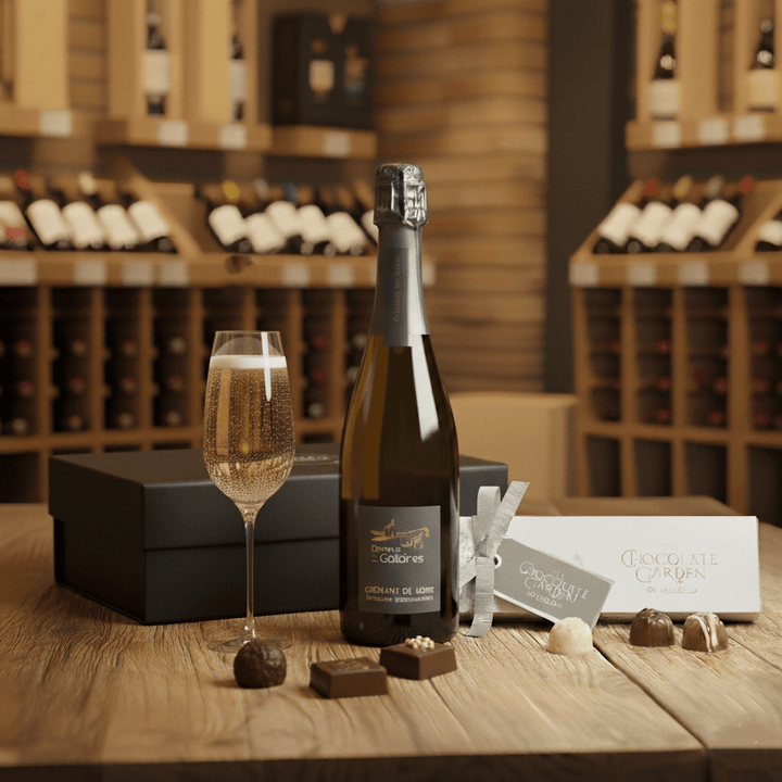 Crémant de Loire and Irish Chocolates in Gift Box - Grape & Bean