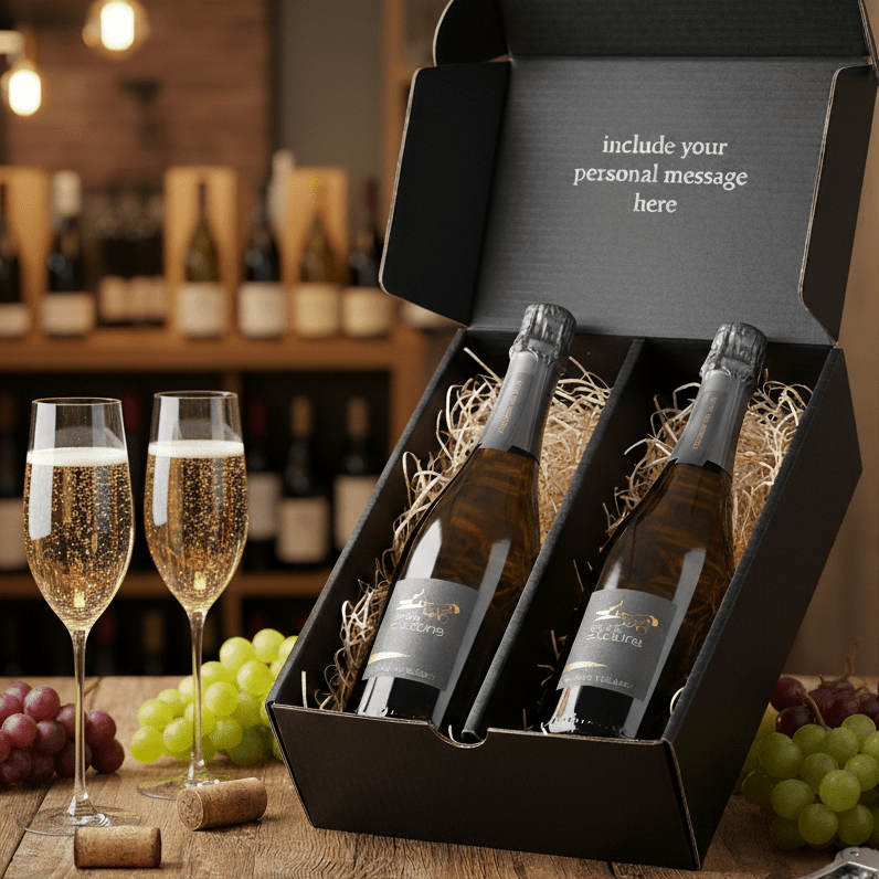 Cremant de Loire with no added sulphites Twin Pack - Grape & Bean