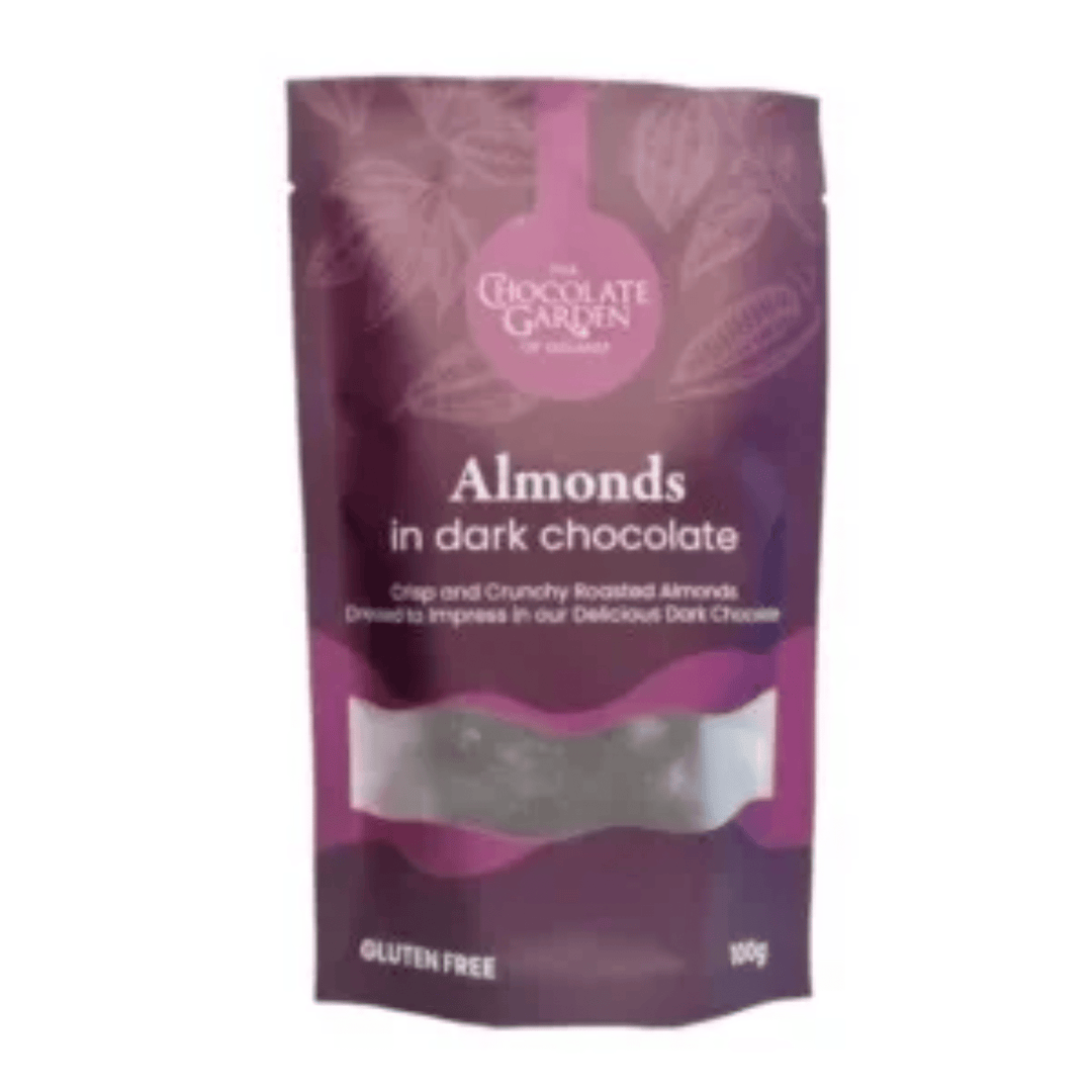 Dark Chocolate Almonds 54% Flexi Pouch 100g - Grape &amp; Bean