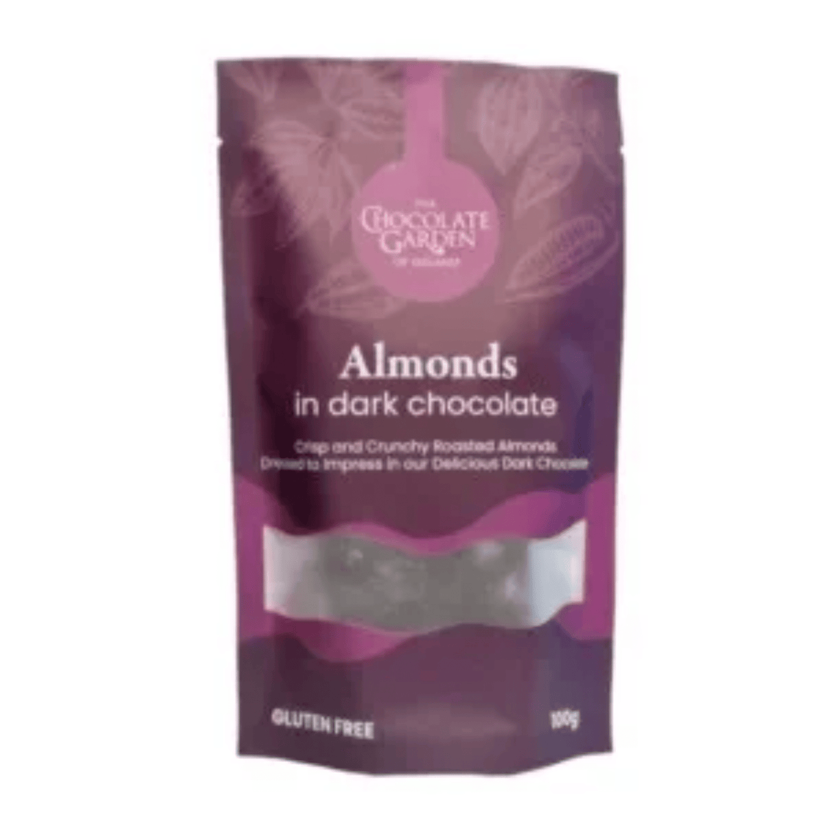 Dark Chocolate Almonds 54% Flexi Pouch 100g - Grape & Bean