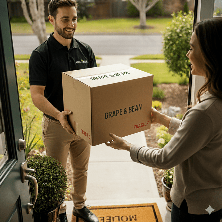 Deluxe Irish Food Hamper with Red & White Wine - Vegan Friendly - Grape & Bean