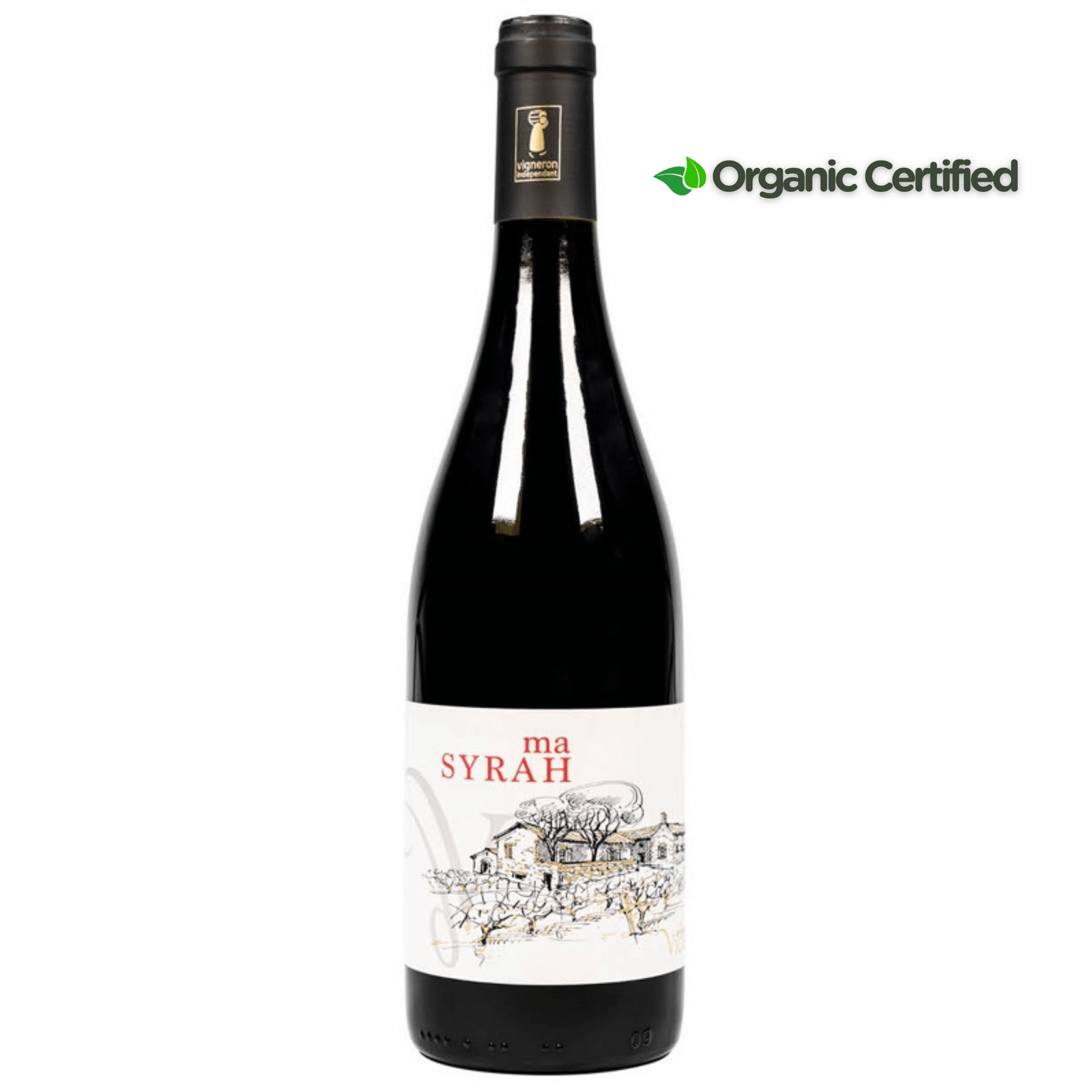 Domaine de Vigier Ardèche "Ma Syrah", France - Grape & Bean