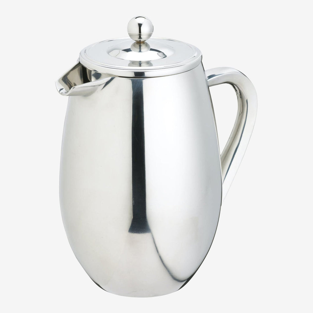 Double Walled Cafetiere - Stainless Steel 8 Cup 1L - Grape & Bean