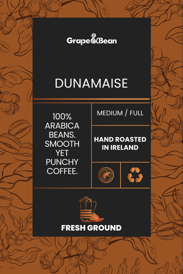 G&B Dunamaise Fresh Ground Coffee 227g (4/5 strength) - Grape & Bean