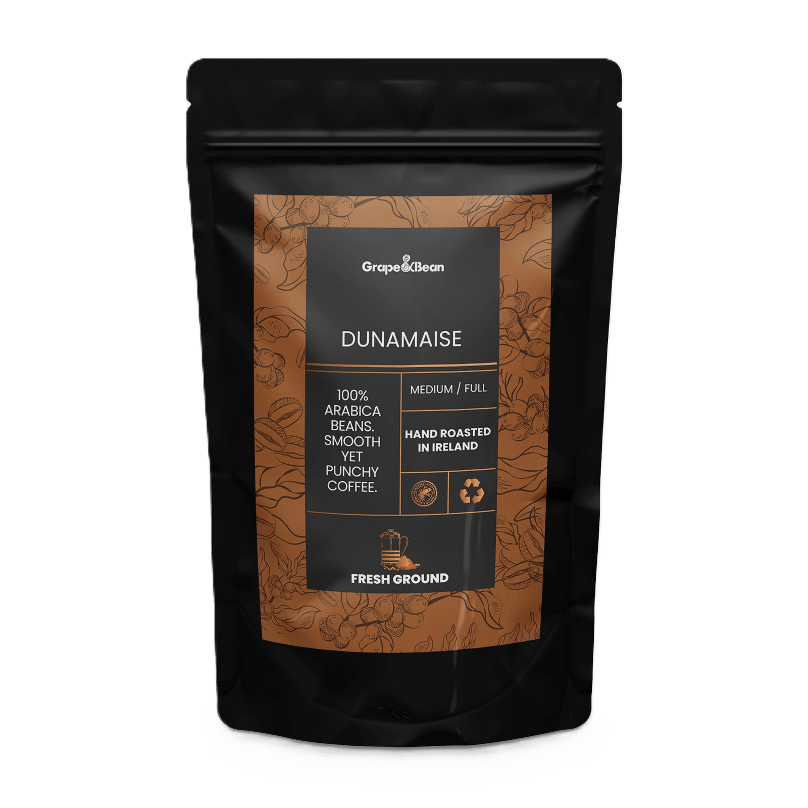 G&B Dunamaise Fresh Ground Coffee 227g (4/5 strength) - Grape & Bean