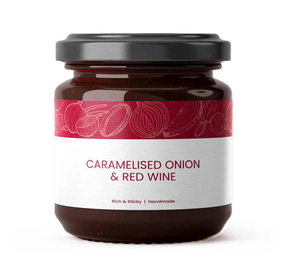 G&amp;B Handmade Caramelised Onion &amp; Red Wine 240g - Grape &amp; Bean