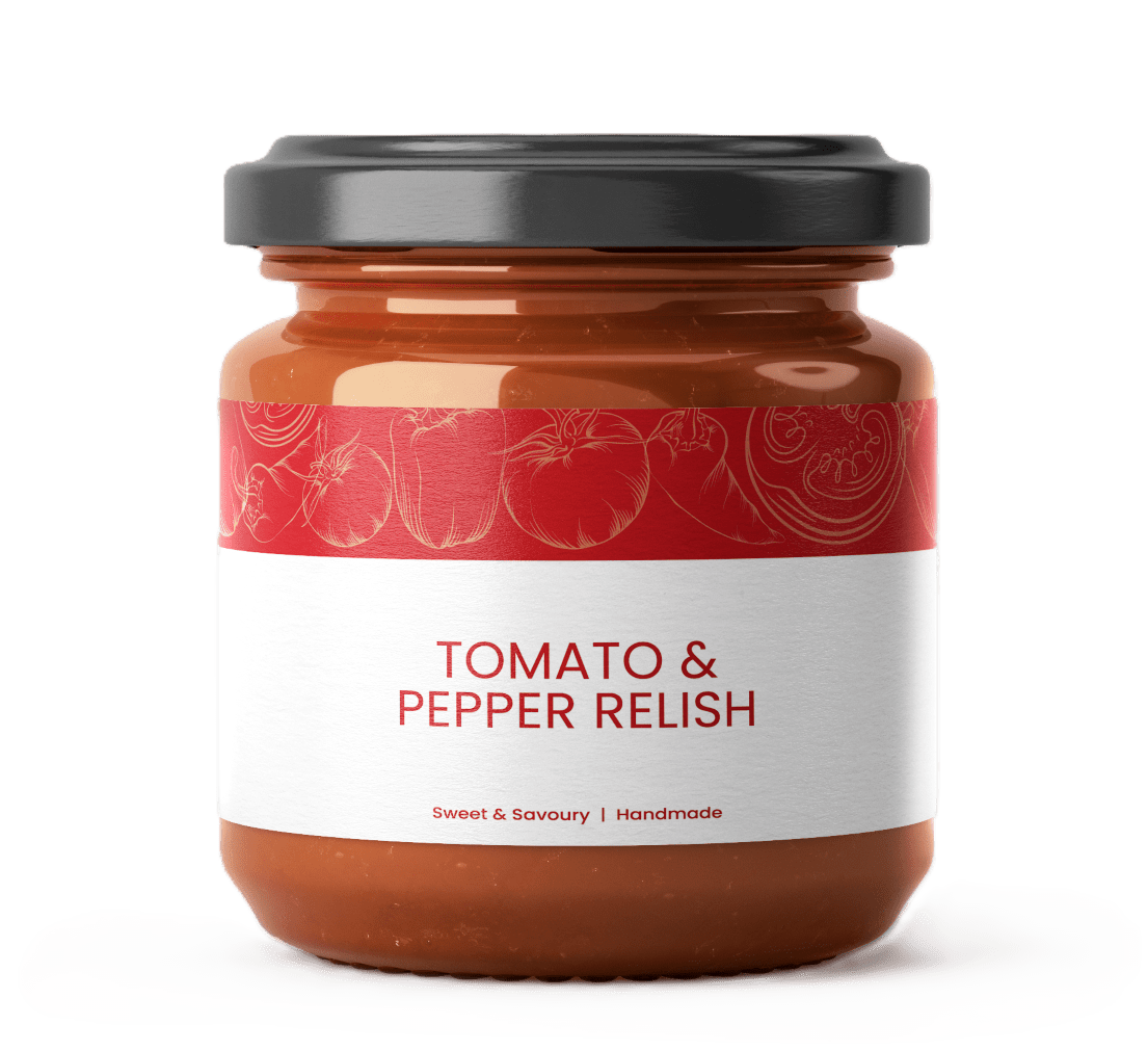 G&B Handmade Tomato & Pepper Relish 240g - Grape & Bean