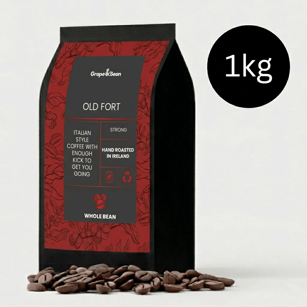 G&B Old Fort Coffee Beans 1kg (5/5 strength) - Grape & Bean