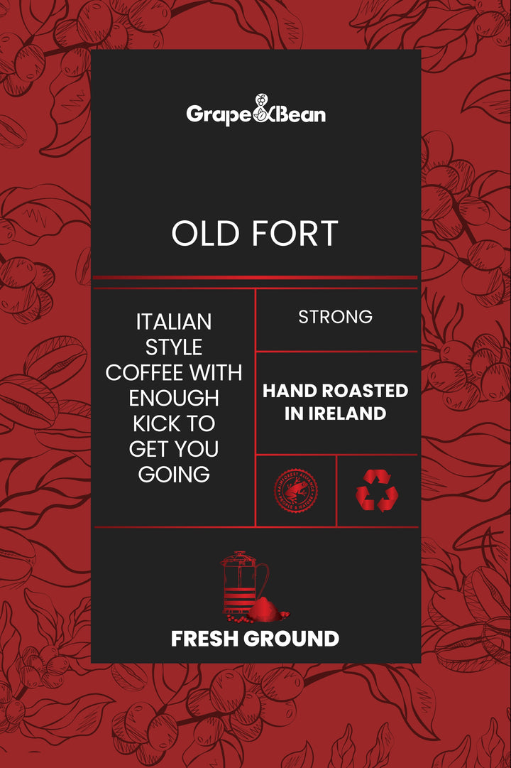 G&B Old Fort Fresh Ground Coffee 227g (5/5 strength) - Grape & Bean