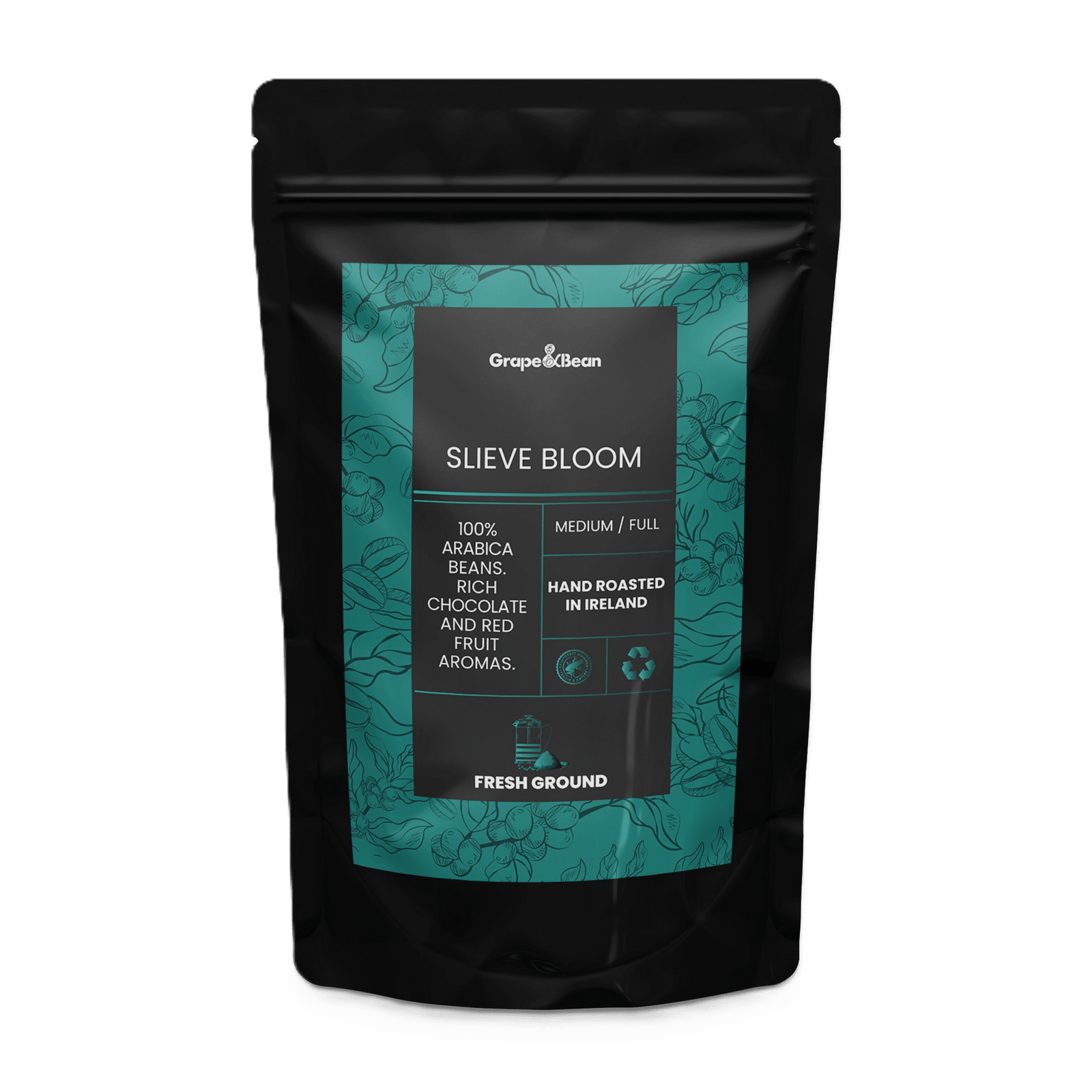 G&B Slieve Bloom Fresh Ground Coffee 227g (4/5 strength) - Grape & Bean