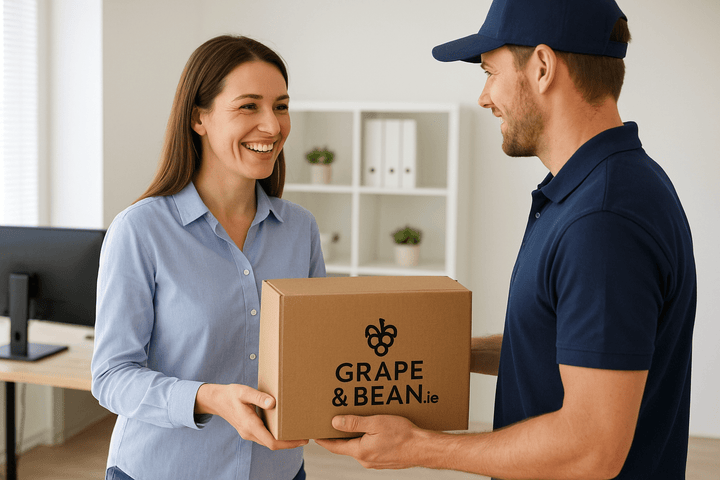 Gluten Free Irish Hamper with Red Wine - Grape & Bean