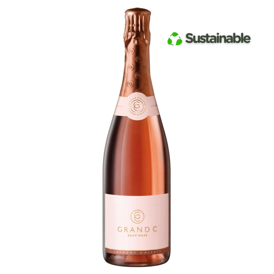 Grand C Crémant d'Alsace Brut Rosé, Alsace, France - Grape & Bean